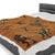 Brown Dino Velveteen Plush Blanket