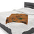 Brown Dino Velveteen Plush Blanket