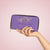 Poetic Hugs & Purple Kisses Signature Zipper Wallet (Black)