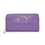Poetic Hugs & Purple Kisses Signature Zipper Wallet (Black)